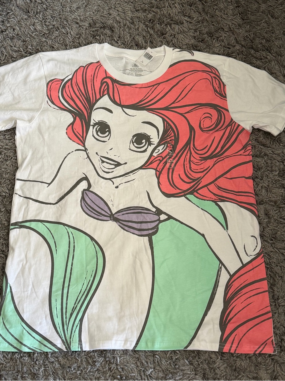 Disney Ariel Graphic Tee - White, Red, Mint, Purple